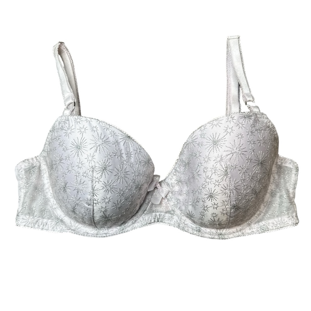 Victoria's Secret Dream Angels Lined Demi Pink Sparkle Bra 34D